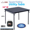 #1325 Square Table 34" - Black (case pack 3 pcs)