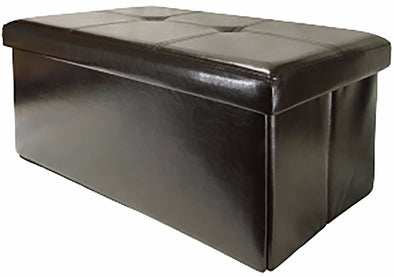 #1539-K2 Collapsible 30" Storage Ottoman - Black (case pack 1 pc)