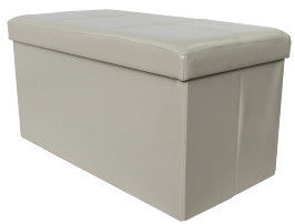 #1539-I2 Collapsible 30" Storage Ottoman - Ivory (case pack 1 pc)