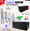 #1540-BR3 Collapsible 45" Storage Ottoman - Brown (case pack 1 pc)