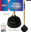 #1634-CL Toilet Plunger Double Layer Rubber Head - Black (culase pack 24 pcs)