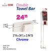 #2101 Chrome Double 24" Towel Bar (case pack 12 pcs)
