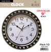 #2806 Wee's Beyond 9" Crystal Decorative Wall Clock (case pack 10 pcs)
