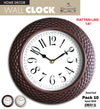 #2830 Woven-like Rattan Style 14" Wall Clock Assorted (case pack 10 pcs)