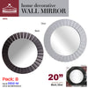 #2852-M Decorative 20" Wall Mirror - Assorted Colors (case pack 8 pcs)