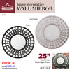#2855-M Round 25" Wall Mirror Assorted Colors (case back 4 pcs)