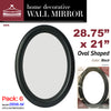 #2856-M Classic Oval Shape 28.75"x21" Wall Mount Dressing Mirror (case pack 6 pcs)