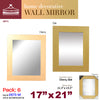#2873-M Wall Rectangular Dressing Mirror - Assorted Colors (case pack 6 pcs)