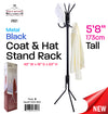 #3521-BLK Coat & Hat Stand Rack - Black (case pack 6 pcs)