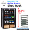 #3530-BLK Roll-up Door 4-Tier Shoe Closet (case pack 6 pcs)