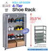 #3530-GRY Roll-up Door 4-Tier Shoe Closet (case pack 6 pcs)