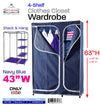 #3537-NBL 4-Shelf Wardrobe (case pack 4 pcs)