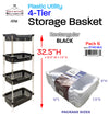 #3740-BLK 4-Tier Storage Basket (case pack 4 pcs)