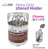 #3804 Chrome Heavy Duty Utensil Holder (case pack 12 pcs)