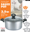#5121-20F Stainless Steel Covered Sauce Pot 3.5 Qt (case pack 4 pcs)