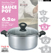 #5121-24F Stainless Steel Covered Sauce Pot 6.2 Qt (case pack 4 pcs)