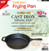 #5302-HS Cast Iron 10.25" Frying Pan w/Helper Handle (case pack 4 pcs)