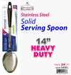 #5608 L  Heavy Duty Stainless Steel Solid Spoon (case pack 24 pcs/ master carton 96 pcs)