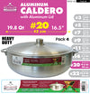 #6632-20 Heavy Guage Caldero with Aluminum Lid 19.8 Qt (case pack 4 pcs)
