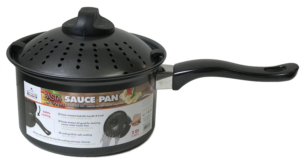 6254 Non-Stick Sauce Pan with Two Pour Spouts 1.6 Qt (case pack 12 pc –  WEE'S BEYOND WHOLESALE