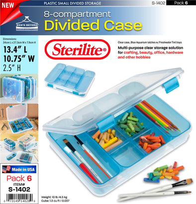#S-1402 Sterilite Plastic Divided Case (case pack 6 pcs)