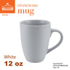 #8103-W Stoneware 12 oz White Coffee Mug (case pack 24 pcs)