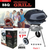 #9911-17 Wee's Beyond BBQ Charcoal Grill 17" Round - Black (case pack 1 pc)