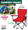 #9990-RD Wee's Beyond Large Camping Chair (case pack 6 pcs)