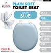 #B260-BLU-KY04X Plain Soft Toilet Seat - Blue (case pack 6 pcs)