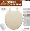 #B262-BON-M73 Wood Toilet Seat - Bone (case pack 6 pcs)