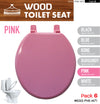 #B262-PNK-M71 Wood Toilet Seat - Pink (case pack 6 pcs)