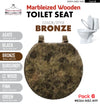 #B264-MBZ-M91 Marbleized Wood Toilet Seat - Bronze (case pack 6 pcs)