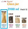 #B951-010-1 Round Glass Jar 2200 ml/ 75 oz (case pack 12 pcs)