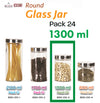 #B951-010-3 Round Glass Jar 1300 ml/ 44 oz (case pack 24 pcs)