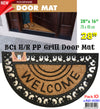 #IND-2030 PP H/R Semi-circular 28" Grill Door Mat (case pack 10 pcs)