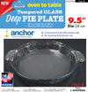 (#L-SH1076DA) Oven to Table Tempered Glass Deep Pie Plate (case pack 6 pcs)