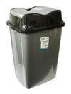 #W01-1505-GREY Swin Top Lid Waste Bin - Metal Grey (case pack 6 pcs)