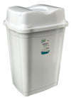 #W01-1505-WHT Swin Top Lid Waste Bin - White (case pack 6 pcs)