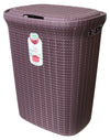 #W08-1076-DK.LLC Knit Style Laundry Hamper 55 Liters - Dark Lilac (case pack 2 pcs)