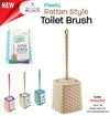 #W08-1192 Rattan Style Toilet Brush Assorted Colors (case pack 12 pcs)