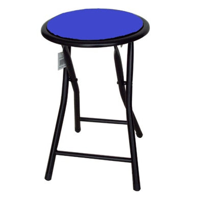 #1202 Cushioned paded folding stool - Blue (case pack 10 pcs)