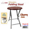 #1210-CR Folding Wooden Stool - Cherry (Case pack 10 pcs)