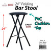 #1221 Bar Stool 24" - Black (Case pack 6 pcs)