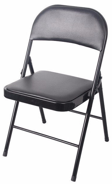 #1237-BLK PVC & Cushion Heavy Duty Chair - Black (Case pack 6 pcs)