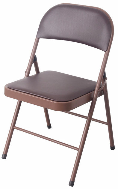 #1237-BRN PVC & Cushion Heavy Duty Chair - Brown (Case pack 6 pcs)