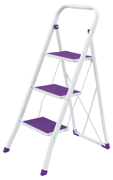 #1525-PP Heavy Duty 3 Step Ladder - Purple (case pack 6 pcs)