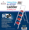#1526-RD Heavy Duty 4 Step Ladder (case pack 3 pcs)