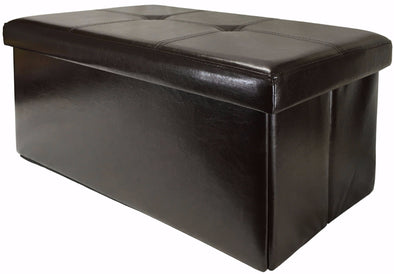 #1539-B2 Collapsible 30" Storage Ottoman - Brown (case pack 1 pc)