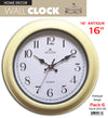 #2833-AB Antique 16" Wall Clock (case pack 6 pcs)