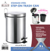 #3100-05 Step-On Trash Can 1.3 Gallons (case pack 6 pcs)